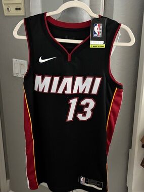 Men's Nike Bam Adebayo Black Miami Heat 2020/21 Swingman Jersey - Icon Edition